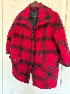 Red Plaid Jacket-Talbots-Petite Medium